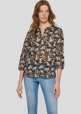 RABE - Rabe γυναικεία μπλούζα με all-over print - 56-118102 Μαύρο