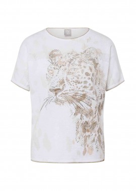 Rabe γυναικείο T-shirt με print - 56-118604 Μπεζ