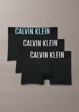 - Calvin Klein σετ ανδρικά εσώρουχα trunk με λογότυπο (3 τεμάχια) - 000NB3608A Ασπρόμαυρο