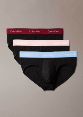 - Calvin Klein σετ ανδρικά εσώρουχα brief με λογότυπο (3 τεμάχια) - LV00NB4388 Μαύρο - Πολύχρωμο
