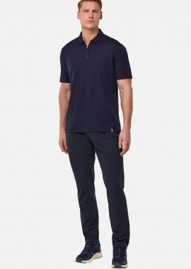 BOGGI MILANO - Boggi Milano ανδρικό παντελόνι μονόχρωμο Regular Fit - BO25P042705 Μπλε Σκούρο
