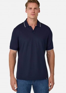 BOGGI MILANO - Boggi Milano ανδρική μπλούζα πόλο πικέ κοντομάνικη Regular Fit - BO25P004102 Μπλε Σκούρο