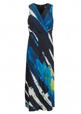 DKNY - DKNY γυναικείο φόρεμα αμάνικο με print - P3JBVV06 Μπλε