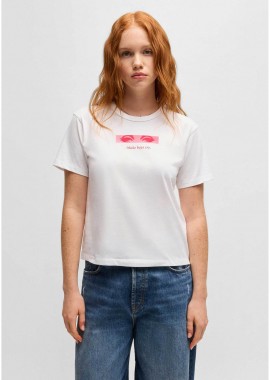 Hugo Boss γυναικείο T-shirt με graphic print Regular Fit 
