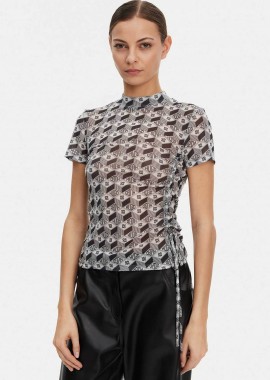 HUGO - Hugo Boss γυναικείο T-shirt με all-over logo print Regular Fit