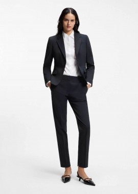 Hugo Boss γυναικείο παντελόνι μονόχρωμο με τσέπες Slim fit 