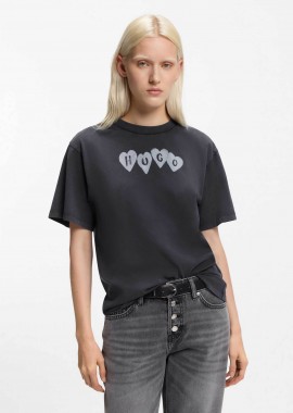 HUGO - Hugo Boss γυναικείο T-shirt βαμβακερό με λογότυπο