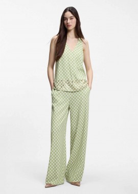 Hugo Boss γυναικείο παντελόνι με print Relaxed Fit 