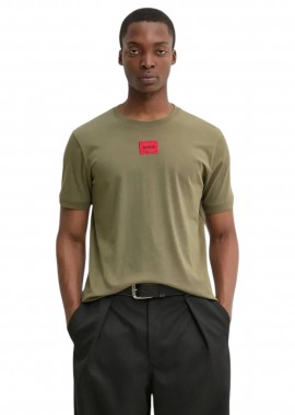 HUGO - Hugo Boss ανδρικό T-shirt με contrast logo patch Regular Fit