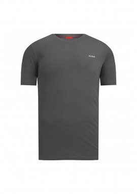 HUGO - Hugo Boss ανδρικό T-shirt μονόχρωμο με ανάγλυφο λογότυπο Regular Fit