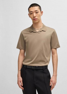 Hugo Boss ανδρική μπλούζα πόλο μονόχρωμη Slim Fit 
