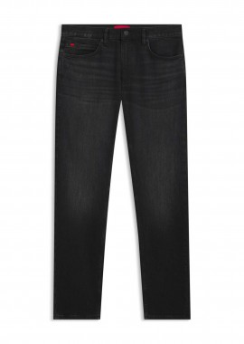 Hugo Boss ανδρικό τζιν παντελόνι μονόχρωμο Slim Fit 