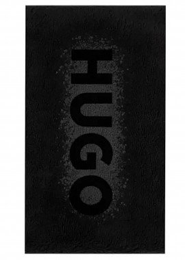 Hugo Boss unisex πετσέτα θαλάσσης με logo print - 50561230 Μαύρο