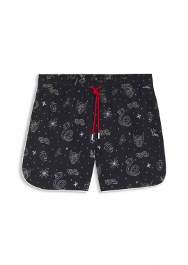 Hugo Boss ανδρικό μαγιό με all-over print και ελαστική μέση 