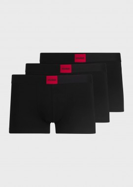 HUGO - Hugo Boss σετ ανδρικά εσώρουχα trunk με contrast logo (3 τεμάχια) - 50532797 Μαύρο