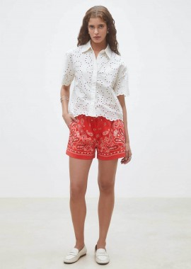 SUNCOO PARIS - Suncoo Paris γυναικείο σορτς με bandana print
