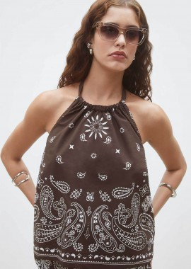 SUNCOO PARIS - Suncoo Paris γυναικείο τοπ με bandana print