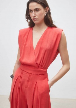 SUNCOO PARIS - Suncoo Paris γυναικεία μπλούζα αμάνικη - C07237E26 Κόκκινο