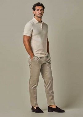 PROFUOMO - Profuomo ανδρικό chino παντελόνι Relaxed Fit - PPWQ10012E Καφέ Ανοιχτό