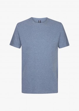 PROFUOMO - Profuomo ανδρικό T-shirt πικέ μονόχρωμο Normal Fit - PPWT10004I Μπλε