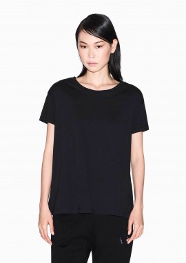 ARMANI EXCHANGE - Armani Exchange γυναικείο T-shirt με ανάγλυφο λογότυπο - XW001356AF10356 Μαύρο