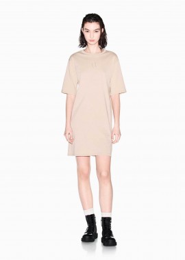 ARMANI EXCHANGE - Armani Exchange γυναικείο mini φόρεμα με monogram από στρας - XW000825AF10356 Μπεζ