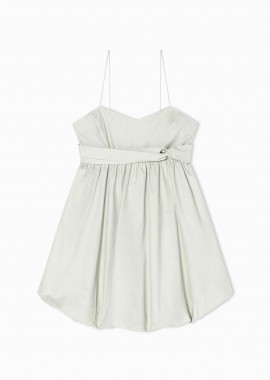 ARMANI EXCHANGE - Armani Exchange γυναικείο mini φόρεμα με λεπτές τιράντες και ζώνη - XW001968AF18862 Εκρού