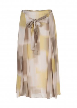 ARMANI EXCHANGE - Armani Exchange γυναικεία midi φούστα με all-over print Regular Fit - XW002277AF21554 Μπεζ