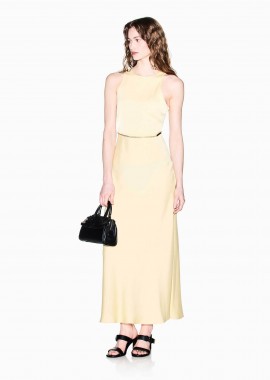ARMANI EXCHANGE - Armani Exchange γυναικείο midi φόρεμα αμάνικο με αλυσίδα στη μέση - XW001971AF21553 Κίτρινο Ανοιχτό