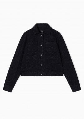 ARMANI EXCHANGE - Armani Exchange γυναικείο denim μπουφάν με στρας - XW001820AF18855 Μαύρο