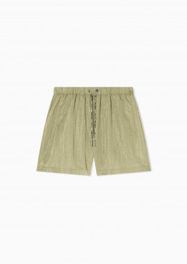 Armani Exchange γυναικείο σορτς με ελαστική μέση Relaxed Fit - XW002306AF21533 Χακί