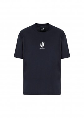ARMANI EXCHANGE - Armani Exchange ανδρικό T-shirt μονόχρωμο με λογότυπο Regular Fit - XM000363AF12308 Σκούρο Μπλε