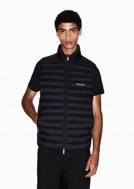 ARMANI EXCHANGE - Armani Exchange ανδρικό αμάνικο μπουφάν με καπιτονέ σχέδιο Regular Fit - XM001576AF16927 Μαύρο
