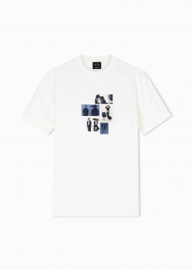 ARMANI EXCHANGE - Armani Exchange ανδρικό T-shirt με graphic print Regular Fit - XM002780AF10358 Λευκό