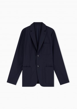ARMANI EXCHANGE - Armani Exchange ανδρικό σακάκι μονόχρωμο - XM002079AF22403 Σκούρο Μπλε