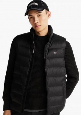TOMMY JEANS - Tommy Jeans ανδρικό αμάνικό μπουφάν με καπιτονέ σχέδιο Slim Fit - DM0DM20663 Μαύρο