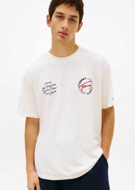 TOMMY JEANS - Tommy Jeans ανδρικό T-shirt με logo print Relaxed Fit