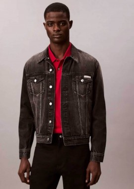 CALVIN KLEIN JEANS - Calvin Klein Jeans ανδρικό denim overshirt με flap τσέπες και logo patch Regular Fit