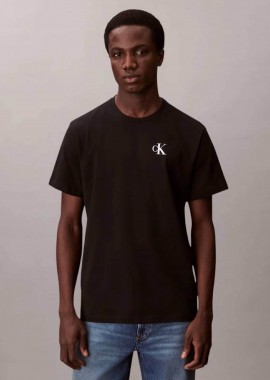 CALVIN KLEIN JEANS - Calvin Klein Jeans ανδρικό T-shirt μονόχρωμο με λογότυπο Relaxed Fit - LV14RF852G Μαύρο