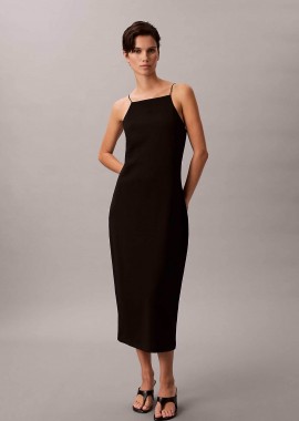 CALVIN KLEIN JEANS - Calvin Klein Jeans γυναικείο midi φόρεμα με λεπτές τιράντες
