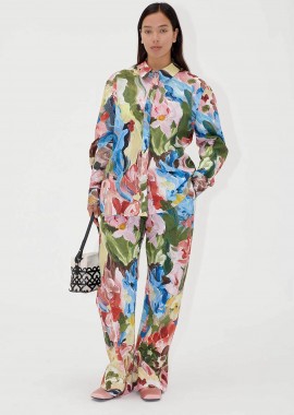 Stine Goya γυναικείο παντελόνι με floral print 