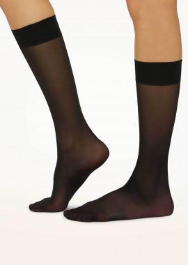 Wolford γυναικείες κάλτσες μέχρι το γόνατο μονόχρωμες - 31206 Μαύρο