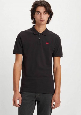 LEVI'S - Levi's® ανδρική μπλούζα πόλο με ανάγλυφο λογότυπο Slim Fit - A48420015 Μαύρο