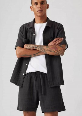 LEVI'S - Levi's® ανδρικό πουκάμισο μονόχρωμο Standard Fit - A84570014 Μαύρο