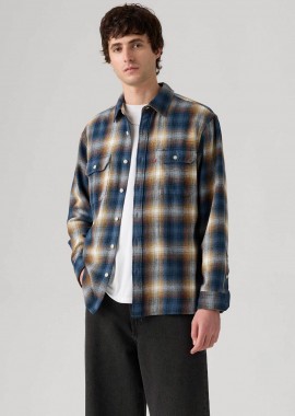 Levi's® ανδρικό overshirt flannel με καρό σχέδιο Relaxed Fit 