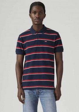 LEVI'S - Levi's® ανδρική μπλούζα πόλο πικέ με ριγέ σχέδιο και λογότυπο Standard Fit