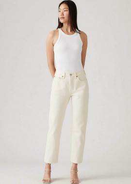 Levi's® γυναικείο ψηλόμεσο τζην παντελόνι cropped πεντάτσεπο Straight Fit 