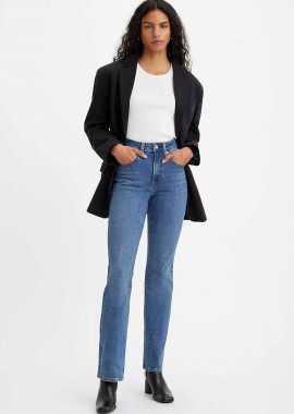 LEVI'S - Levi's® γυναικείο τζιν παντελόνι μονόχρωμο πεντάτσεπο με logo patch και label