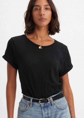 LEVI'S - Levi's® γυναικείο T-shirt μονόχρωμο με rolled μανίκια Standard Fit