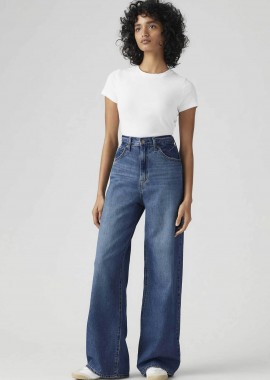 Levi's® γυναικείο ψηλόμεσο τζιν παντελόνι πεντάτσεπο Straight Wide Fit 